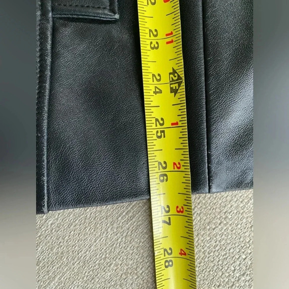 Vintage Leather Jacket Men’s Medium Reilly Olmes Black Button - Picture 7 of 8